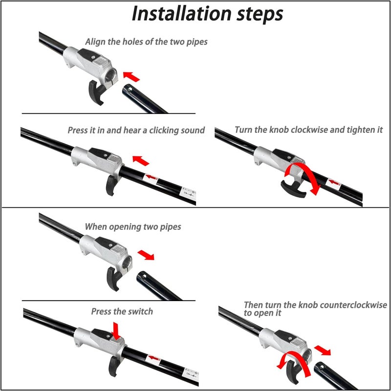 Kerlista Relacmentpart EP7501 31 inch Aluminum Extension Pole attachment Compatible with PS1000 PS1001 PSX2500 Battery and Charger Not Included Black - Image 4